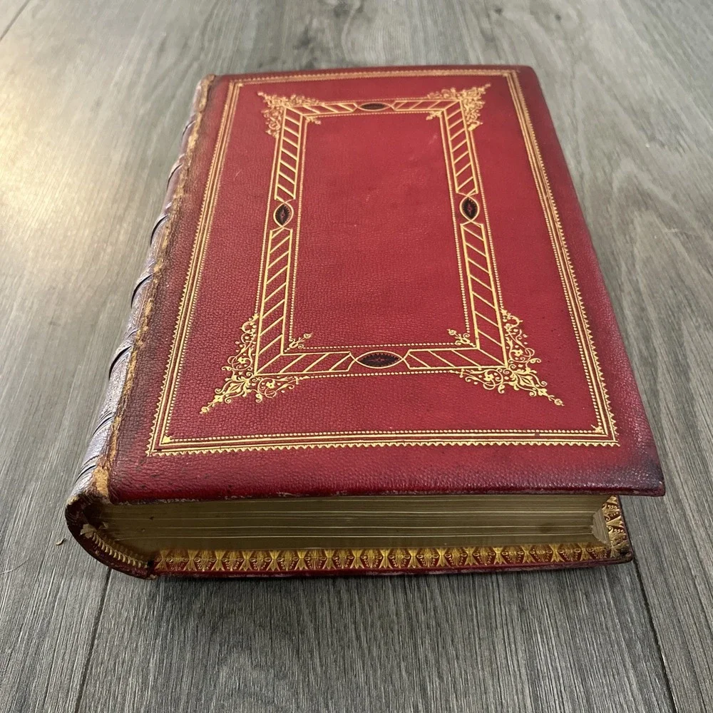 Shakespeare Works Vol 1 Staunton Leather 1866 Ed